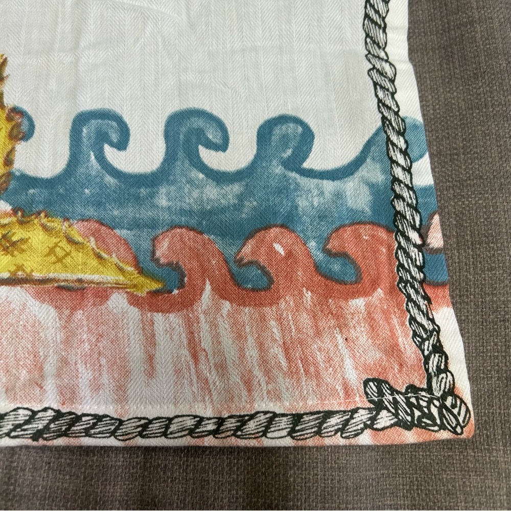 ANTHROPOLOGIE Mermaid Print Kitchen Tea Dish Towel Embroidery #1225258 - Picture 9 of 13
